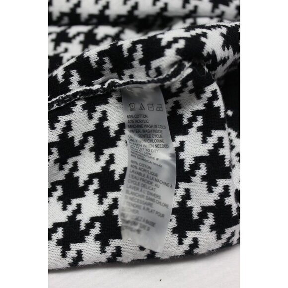Alia‎ women's large black white houndstooth round neck knit pullover sweater 1X - Picture 8 of 8